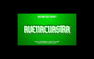 Avenacusara helt redigerbar vektor 3D-texteffekt