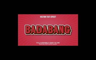 BadaBang Fully Editable Vector 3D Text Effect