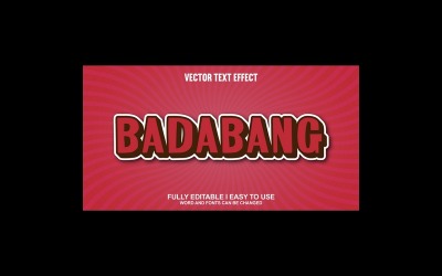 BadaBang helt redigerbar vektor 3D-texteffekt