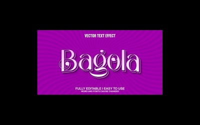Bagola helt redigerbar vektor 3D-texteffekt