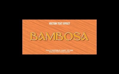 Bambosa Fully Editable Vector 3D Text Effect