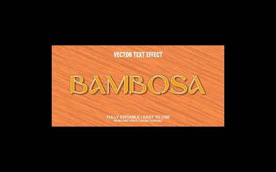 Bambosa helt redigerbar vektor 3D-texteffekt