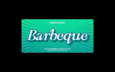 Barbeque helt redigerbar vektor 3D texteffekt