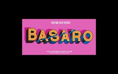 Basaro Fully Editable Vector 3D Text Effect