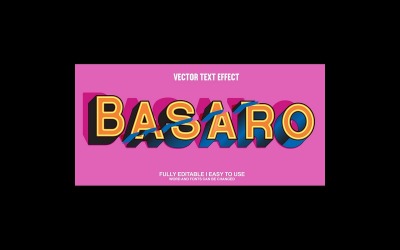Basaro helt redigerbar vektor 3D-texteffekt