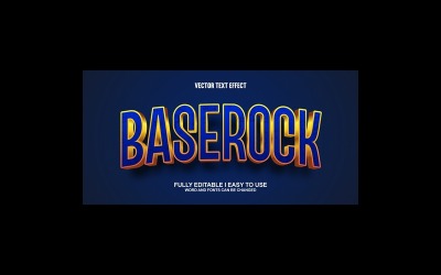 Baserock helt redigerbar vektor 3D-texteffekt