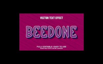 Beedone Fully Editable Vector 3D Text Effect