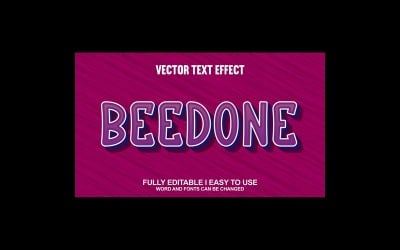 Beedone helt redigerbar vektor 3D-texteffekt