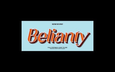 Belianty helt redigerbar vektor 3D-texteffekt