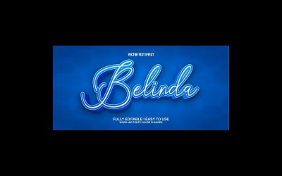Belinda helt redigerbar vektor 3D-texteffekt