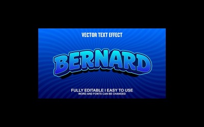 Bernard helt redigerbar vektor 3D-texteffekt