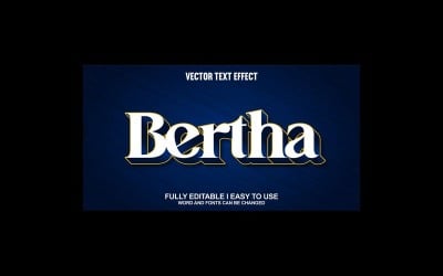 Bertha Fully Editable Vector 3D Text Effect