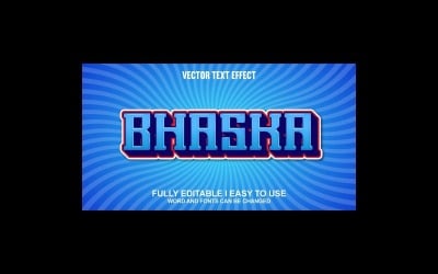 Bhaska Fully Editable Vector 3D Text Effect