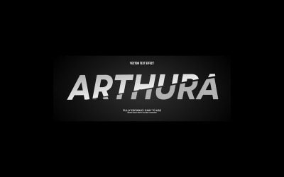 Effet de texte vectoriel 3D entièrement modifiable d&amp;#39;Arthura