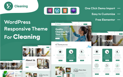 EZ Cleaning – Tema WordPress poderoso para empresas de limpeza