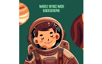 World Space Week Background Illustration