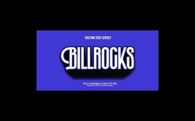 Billrocks helt redigerbar vektor 3D-texteffekt