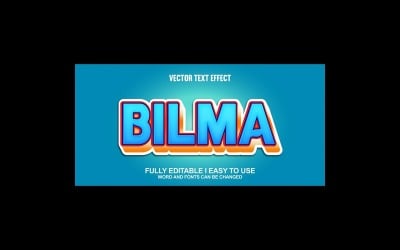 Bilma Fully Editable Vector 3D Text Effect