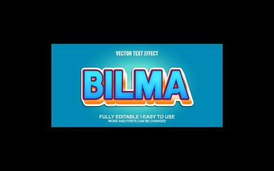 Bilma helt redigerbar vektor 3D-texteffekt