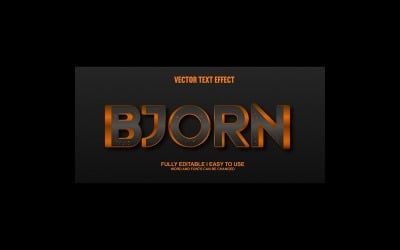 Bjorn Fully Editable Vector 3D Text Effect