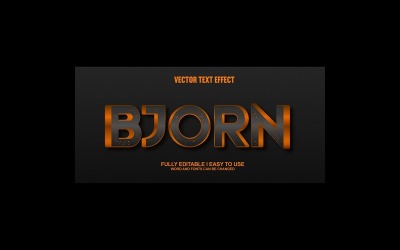 Björn helt redigerbar vektor 3D texteffekt