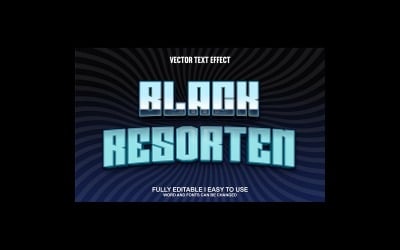 Black Resorten Fully Editable Vector 3D Text Effect
