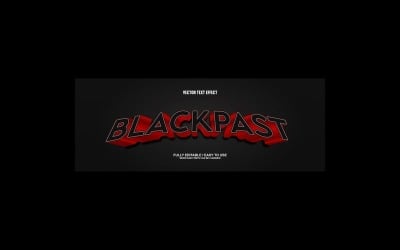 Blackpast Fully Editable Vector 3D Text Effect