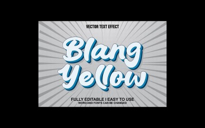 Blang Yellow Fully Editable Vector 3D Text Effect