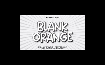 Blank Orange Fully Editable Vector 3D Text Effect