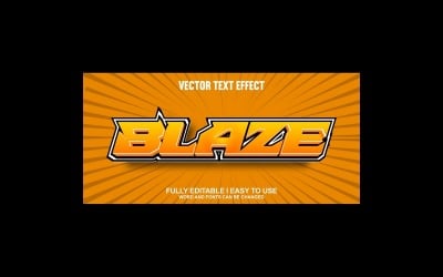 Blaze Fully Editable Vector 3D Text Effect