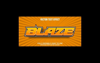 Blaze helt redigerbar vektor 3D-texteffekt