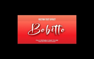 Bobitto Tamamen Düzenlenebilir Vektör 3D Metin Efekti