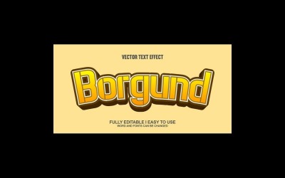Borgund helt redigerbar vektor 3D texteffekt