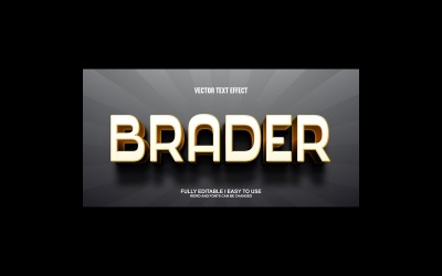 Brader helt redigerbar vektor 3D-texteffekt