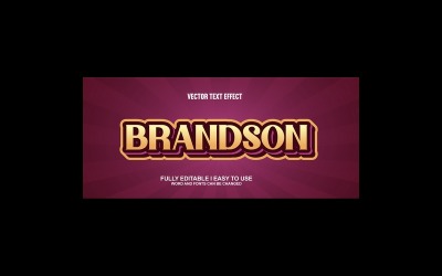 Brandson helt redigerbar vektor 3D-texteffekt