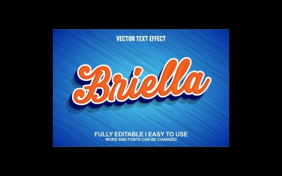 Briella helt redigerbar vektor 3D-texteffekt