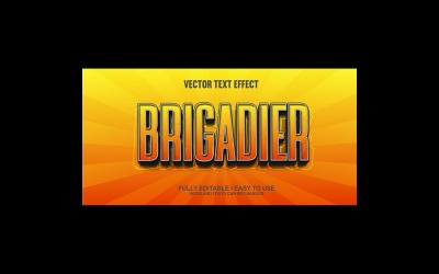 Brigadier helt redigerbar vektor 3D-texteffekt