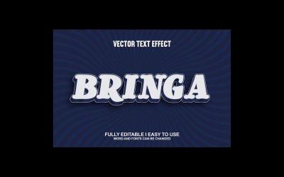 Bringa helt redigerbar vektor 3D-texteffekt
