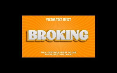 Broking helt redigerbar vektor 3D-texteffekt