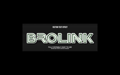 Brolink Fully Editable Vector 3D Text Effect