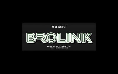 Brolink helt redigerbar vektor 3D-texteffekt