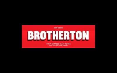 Brotherton Fully Editable Vector 3D Text Effect