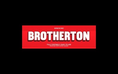 Brotherton helt redigerbar vektor 3D-texteffekt