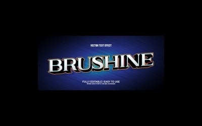 Brushine Fully Editable Vector 3D Text Effect