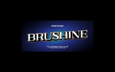 Brushine helt redigerbar vektor 3D-texteffekt