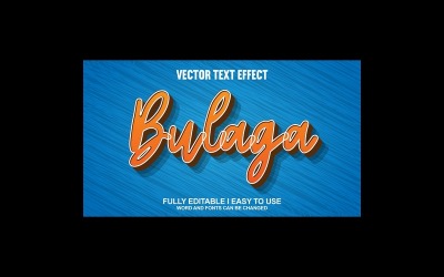 Bulaga helt redigerbar vektor 3D-texteffekt