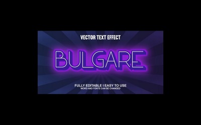 Bulgare helt redigerbar vektor 3D texteffekt