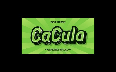 Cacula helt redigerbar vektor 3D texteffekt