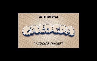 Caldera Fully Editable Vector 3D Text Effect