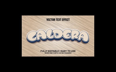Caldera helt redigerbar vektor 3D texteffekt